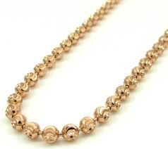 14k yellow and white gold ball bead chain necklace 16 18 20 $131.89 + $8.99 shipping + $8.99 shipping + $8.99 shipping. Buy 14k Solid Rose Gold Moon Cut Bead Chain 16 30 Inch 3mm Online At So Icy Jewelry