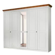 Kleiderschrank Korsika Weiss Lasiert Bernsteinfarben Kleiderschrank Landhaus Kleiderschrank Schrank