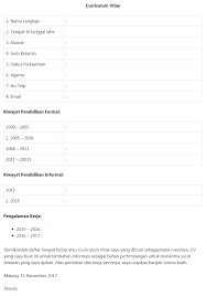 Create a professional cv in just 15 minutes, easy Contoh Daftar Riwayat Hidup Beserta Foto Contoh Surat