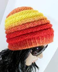 This image has been placed to be able to support you in finding crochet designs that you would like so that you can. Ombre Beanie Pattern Free Loom Knit Hat Pattern For Extra Large 40 41 Peg Round Knitting Looms Easy Ste Loom Knit Hat Loom Knitting Patterns Hat Loom Hats