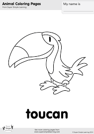 Use this lesson in your classroom, homeschooling curriculum or just as a fun kids activity that you as a parent can do. Toucan Coloring Page Super Simple