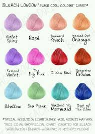 Hair Bleach London Super Coll Colour Chart Hair Color Peach Hair Pastel Hair