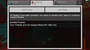 Subscribe to minecraft realms for java and get your own private server that you can share with up to 10 friends. Mcpe 107744 Get Message All Realms Have Been Updated When Try To Connect With 1 16 101 Hotfix Jira