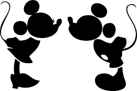 Silhouette For Terri Mickey And Minnie Silhouette Kissing For Vinyl Wall Decal Mickey Mouse Silhouette Mickey Silhouette Mickey And Minnie Kissing