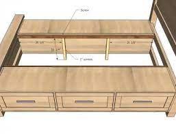 You can get the plans by clicking the button below. Farmhouse Storage Bed With Drawers Queen Diy Farmhouse Bed Bed Frame With Storage Bed Storage Drawers