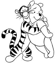 More than 600 free online coloring pages for kids: Tigger Is Hugging Pooh Coloring Page Picture Super Coloring Pages