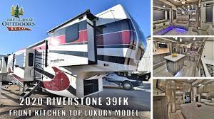 Our customers define who we are. New 2020 Forest River Riverstone 39fk Front Kitchen Super Luxury Fifth Wheel Custom Paint Colorado Youtube