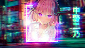 140 the quintessential quintuplets hd wallpapers and background images. Wallpaper Nakano Nino 5 Toubun No Hanayome Neon Waifu2x Anime Girls City Picture In Picture 3840x2160 Sonewsan 1986183 Hd Wallpapers Wallhere