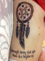 Dreamcatcher Tattoo With Quote Dreamcatcher Tattoo Dream Catcher Tattoo Design Tattoo Quotes