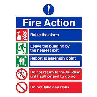 Fire Action Notice" Mandatory Site Safety Sign | Free Delivery