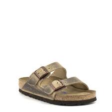 birkenstock arizona tobacco waxy leather soft footbed regular width