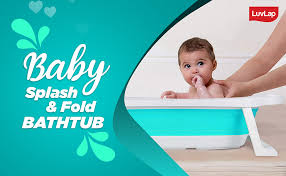 In addition to supporting your child, it will also prevent her from lying down in the water and moving about freely, which may help her feel more secure until she's ready and used to bathing in the big tub. Buy Luvlap Splash 2 In 1 Folding Baby Bath Tub Cum Baby Bather With Temperature Sensitive Plug Anti Slip Base For Newborn To 3 Year Turns Bather For 0 6month