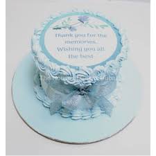 Make sure that the person who is saying goodbye to you realized that he/she is a big loss to your life whether on the personal level or professional level. Farewell Cake 2