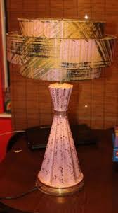 Pink Gold Base With Fiberglass Shade Deco Table Lamp 1950 S Vintage Table Lamp Mid Century Modern Lamps Mid Century Lamp
