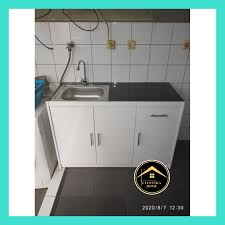 Model eternit dari baja ringan gambar furniture terbaru. Clovinka Home Meja Cuci Piring Kitchen Set Bawah Meja Sink Meja Dapur Minimalis Rak Dapur Duco Shopee Indonesia