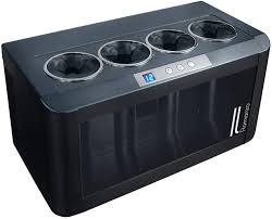 Whereas a built in wine fridge can add a stylish touch to any kitchen, allowing you to effortlessly select a bottle to accompany a meal as you cook. Amazon Com Vinotemp Il Ow004 Il Romanzo 4 Bottle Beverage Capacity Open Wine Cooler With Thermoelectric Technology And Digital Temperature Control Black Kitchen Dining