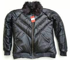 Mens Genuine Leather V Bomber Jacket Fox Fur Collar Lambskin Hip Hop Designer Jacket By Lizaz Leather Jacket Men Style Leather Jacket Men Leather Jacket Style
