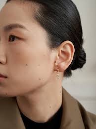 1 Pair 18K Gold Plated 925 Sterling Silver Zircon 925 Sterling Silver