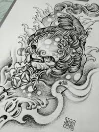 Pin By Mario On Neo Japanese Tattoo Foo Dog Tattoo Design Foo Dog Tattoo Monkey Tattoos