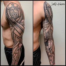 Let your pride for your heritage shine through with a tribal tattoo. Tattoo Uploaded By Lindelle Freehand Polynesian Tribal Full Sleeve Tattoo 1080456 Tattoodo