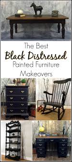The Best Black Distressed Painted Furniture Makeovers Black Painted Furniture Distressed Furniture Painting Painting Wood Furniture