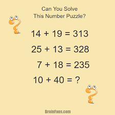 Free math puzzles and brain teasers and riddles for kids and students in primary math education. Great Maths Puzzles With Answers Brainfans