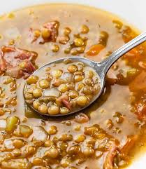 Sometimes for a little extra heat, i will use fire roasted tomatoes. Lentil Soup With Ham The Cozy Cook