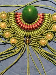 原创凤冠花嫁之翡冷翠教程第41步 ganchillo crochet aretes de perla pendientes de macrame