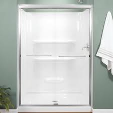 Lyons 47 W X 72 H Silver Framed Sliding Shower Door With Clear Glass At Menards