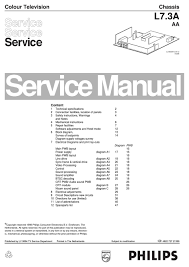 Switch the set to standby by pressing the mains button on the remote control transmitter or the television set. Philips L7 3a Service Manual Pdf Download Manualslib