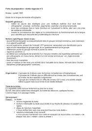 Voir à partir de la page langue française précédente. Fiche De Preparation Dictee Negociee N 2