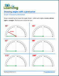 Measuring angles with protractor worksheets. Using A Protractor Worksheets K5 Learning
