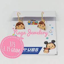 Kami menjual perhiasan anting emas berlian terbaru. Anting Ubs Frozen Elsa Ana Emas Kadar 375 750 Shopee Indonesia