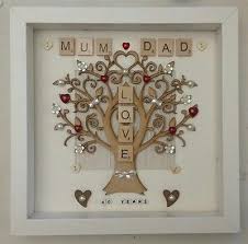 Personalised Handmade Ruby 40th Wedding Anniversary Gift Frame Mam Mum And D 40th Wedding Anniversary Gifts Birthday Presents For Mum Dad Birthday Gift