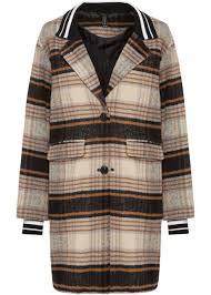 Der mantel mit knopfverschluss verfügt über dekorative knöpfe am ärmel. Karierter Mantel Beige Schwarz Kariert Rainbow Bonprix De