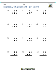 Free dynamically created math multiplication worksheets for teachers, students, and parents. Double Digit Multiplication Worksheets 4th Grade
