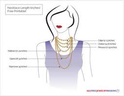 necklace length chart printable allfreejewelrymaking com