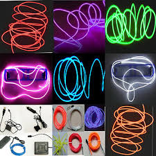 Neon Led Light Glow El Wire String Strip Rope Tube Decor Car Party Controller Ebay