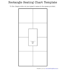 Free Printable Rectangle Seating Chart For Weddings And