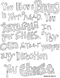 Seuss quotes and sayings on life, happiness, love and more. Seuss 1 Quote Coloring Pages Color Quotes Dr Seuss Coloring Pages