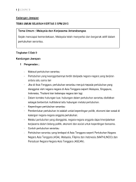 Untuk sains dan matematik/ recsam · kerjasama dalam bidang kebudayaan dan sosial · menubuhkan tabung kebudayaan asean · pertukaran rancangan television dan radio · sukan sea diadakan · kerjasama dalam bidang tema 12 bab 9 : Kertas 3 Ganu 1 Docx