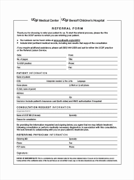 Physician Referral Form Template Awesome Medical Referral Form 8 Free Documents In Word Pdf Card Templates How To Make Brochure Referral Cards