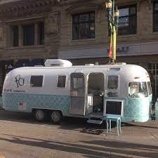 This Bright And Sparkly Mobile Spa Is In An Airstream Trailer And Could Be The Location Of Your Bachelorette O Mobile Spa Massage Therapy Business Portable Spa