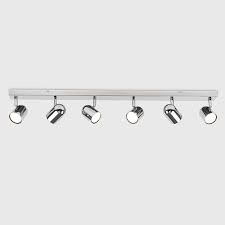 Delvene 6 Way Ceiling Spotlight Bar In Chrome In 2020 Ceiling Spotlights Ceiling Arco Floor Lamp