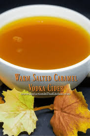 Salted caramel martini drink recipe; Warm Salted Caramel Vodka Cider Fall Alcoholic Drinks