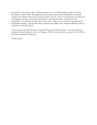 Oracle Database Administrator Cover Letter March 2021