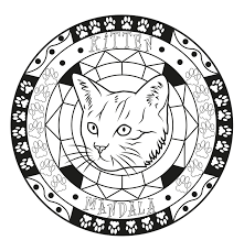 Here are our halloween coloring pages for adults (or talented kids !). Mandala Cat Mandalas Adult Coloring Pages