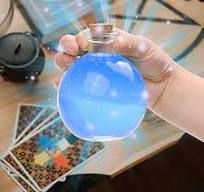 Eco-Fused Cosplay Potion Bottle with Holder - Clear Spherical, Wizard, Witch Costume Accessory - Stopper, Holder, Belt Loop