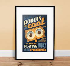 Browse our selection of boys room posters and find the perfect design for you—created by our community of independent artists. Vintage Vibe Robot Print For Little Boy S Room Robots Are Cool 13 X 19 Vintage Poster Retro Art Print Kids Room Retro Poster Retro Art Vintage Posters