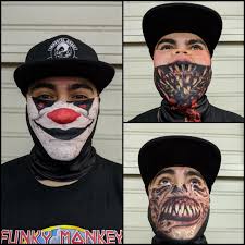 New! Immortal cloth Gator style masks. 100% poly. Neck can fold under to  hold HEPA filter in front of face. Twelve more designs coming of some of  your favorite immortal masks. One